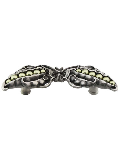 Pearly Peapod Drawer Pull in Antique Pewter.